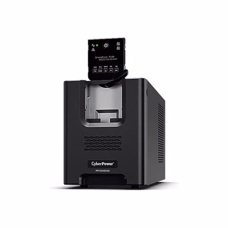 Gruppo di continuità CyberPower PR1000ELCD a linea interattiva 1 kVA 900 W con 8 prese AC e colore nero