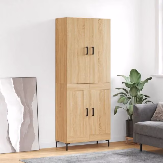 Credenza Rovere Sonoma 69,5x34x180 cm in Legno Multistrato 3195790