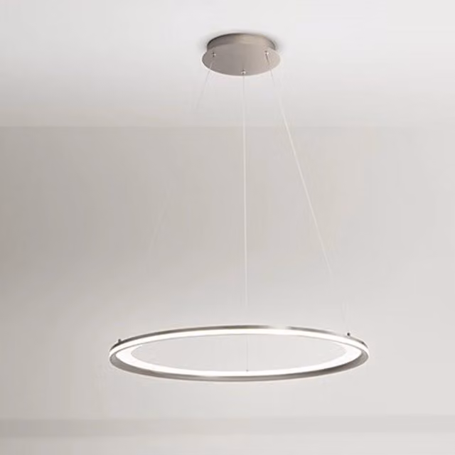Sospensione Moderna Edge Metallo Grigio Titanio Led 98W 3000K Ip20