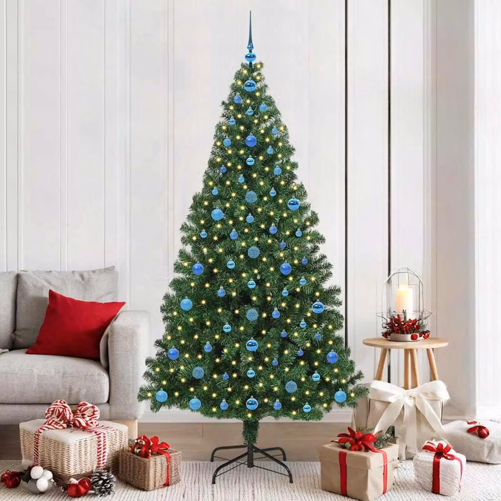 Maison Exclusive - Albero di Natale artificiale con 300 LED e supporto, verde, 210 cm