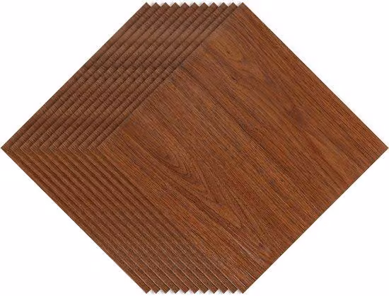 Set di laminati in PVC autoadesivi (11 pezzi, 1 m²), impermeabili e senza giunture, per cucina, soggiorno e balcone, effetto legno, 30 x 30 cm