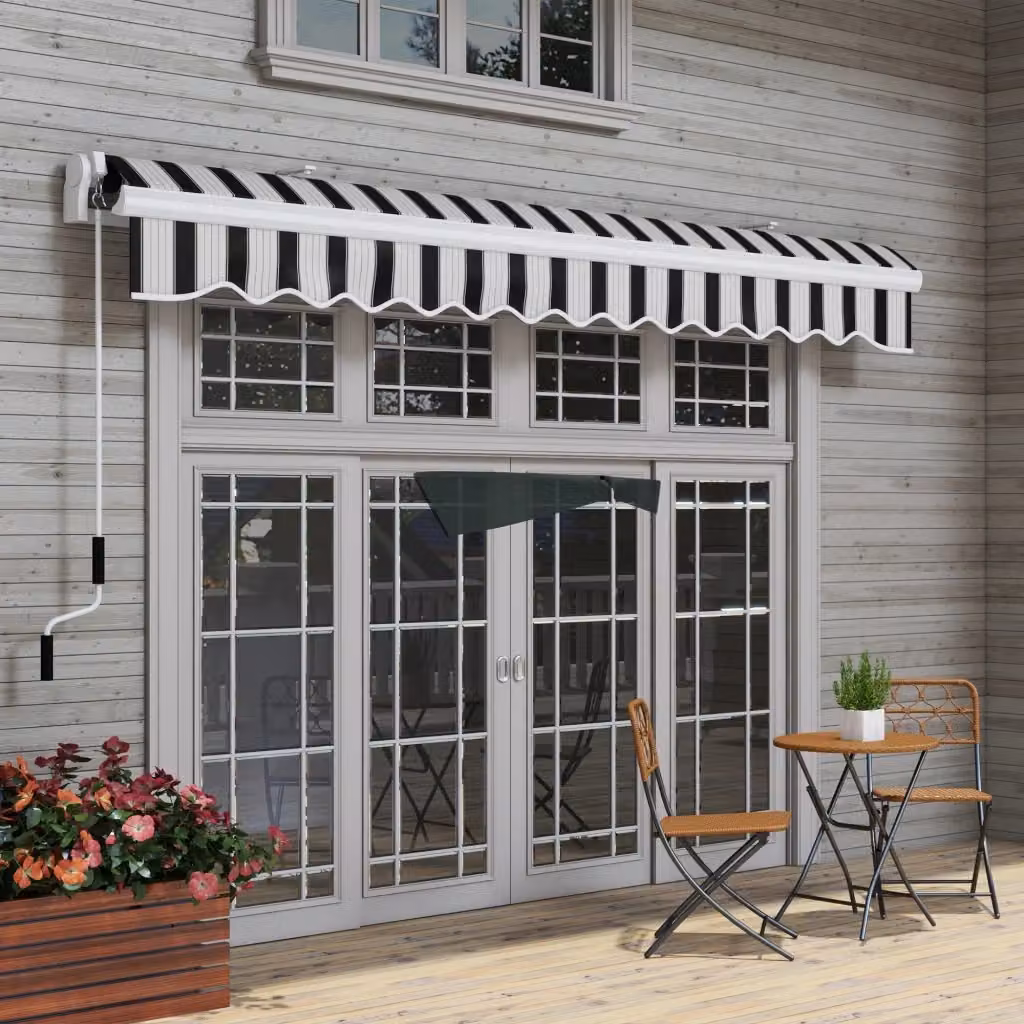 Tenda da sole a cassonetto WISHDOR con manovella, struttura in alluminio, bianca, L/P/H: 395 x 245 x 350 cm – 2