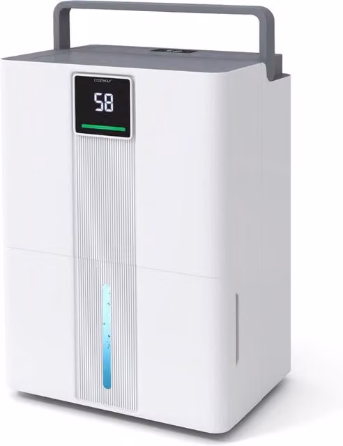 Deumidificatore a basso consumo con 3 modalit¨¤ timer 24H, Deumidificatore da 35 L / giorno per casa Bianco