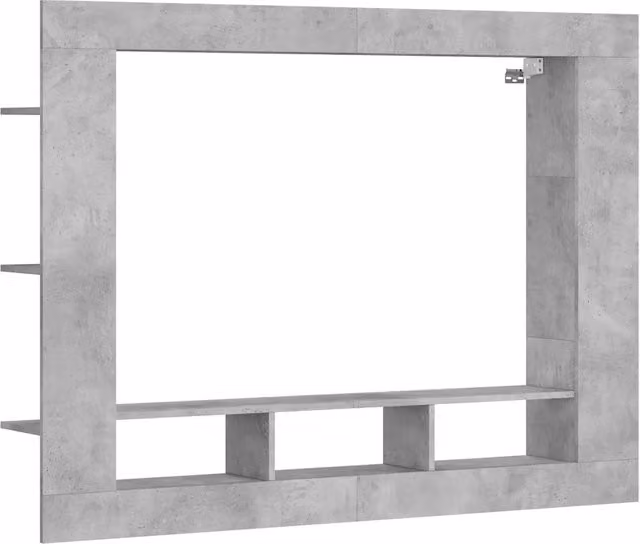 Mobile TV a parete moderno HELLOSHOP26 in legno composito grigio, L: 152 cm, P: 22 cm, H: 113 cm