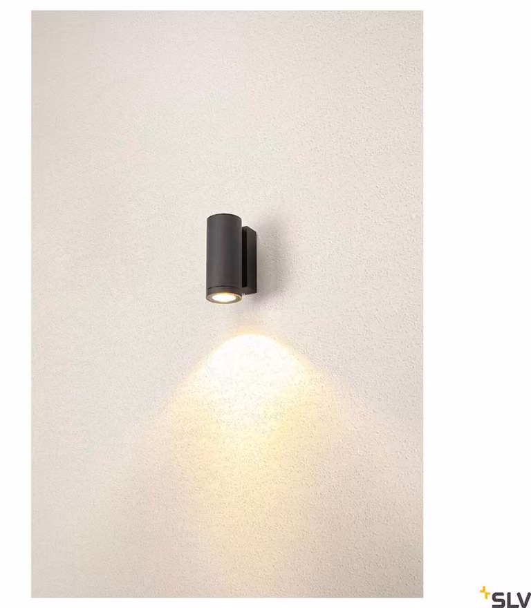 Enola Round S applique LED singolo antracite CCT 3000/4000K Colore luce regolabile IP65