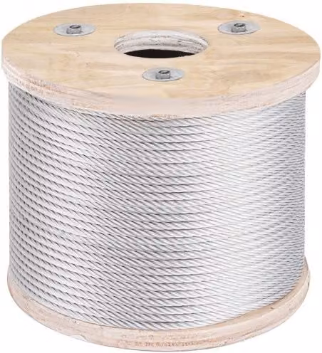 Cavo in Acciaio Inox VEVOR Argento Diametro: 4,8 mm per Ringhiera, Recinzione e Stendibiancheria