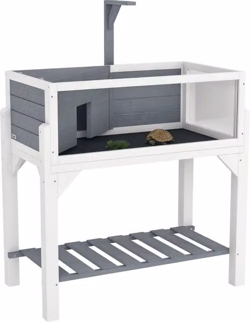 Terrario per tartarughe Zephmum Grigio L: 84.5 cm, P: 47.5 cm, H: 90 cm