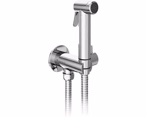 Miscelatore a parete Ravak BM 040.01CR con doccetta bidet e supporto integrato, cromato.