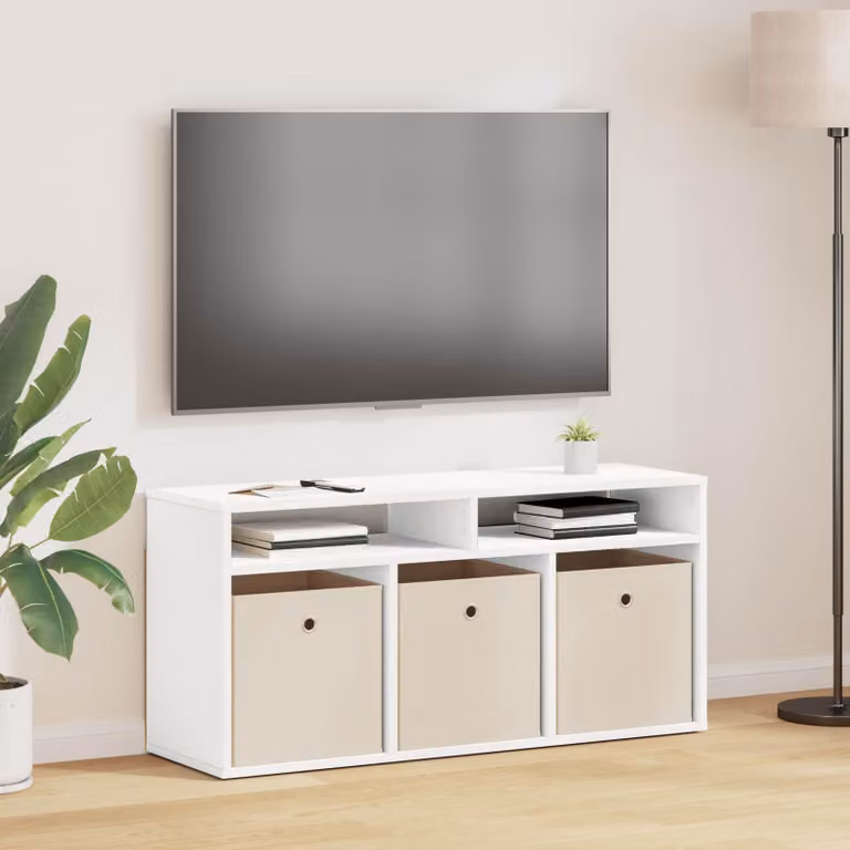 Lowboard moderno vidaXL con cassetto in MDF bianco L: 102 cm, P: 32 cm, H: 48,5 cm