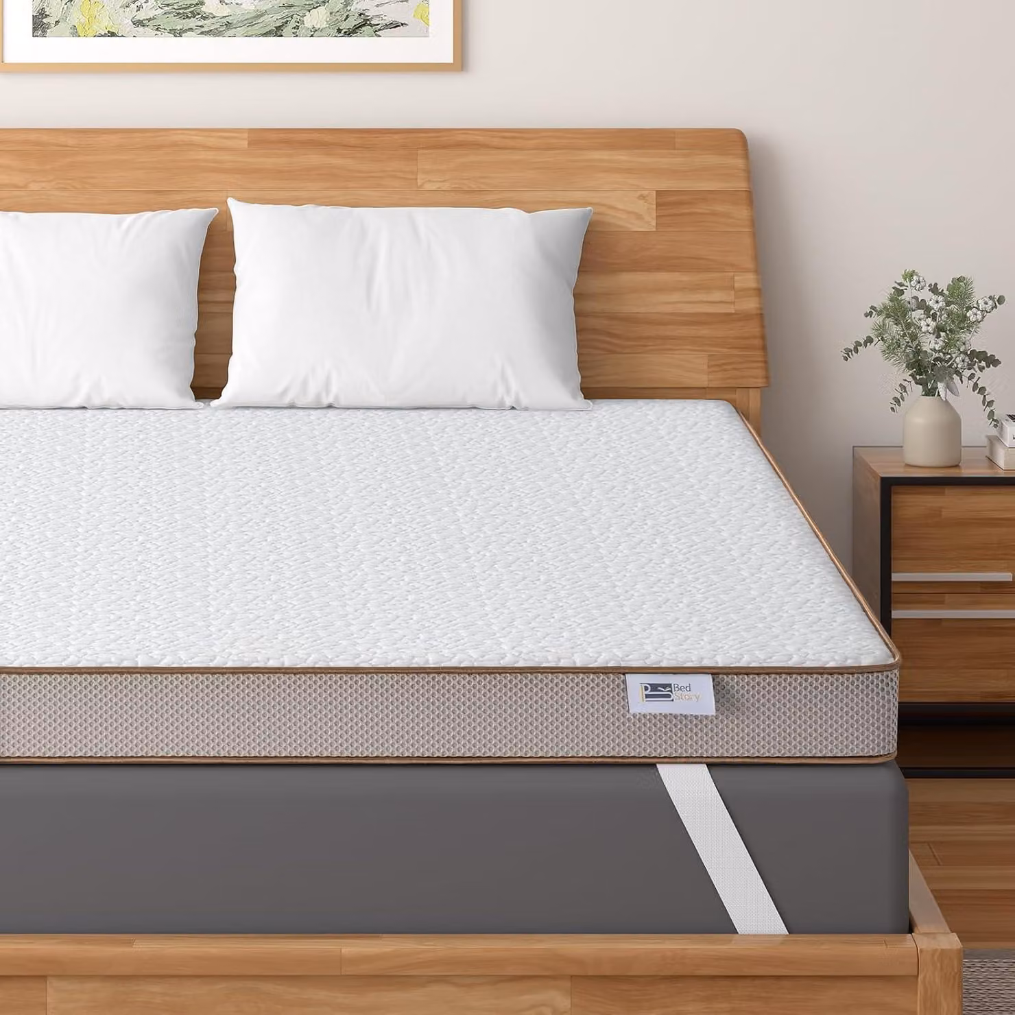 Topper in memory foam - Topper per materasso - Cuscinetto in memory foam - Accessorio per materasso - Strato superiore per il sonno - Spessore: 7,5 cm