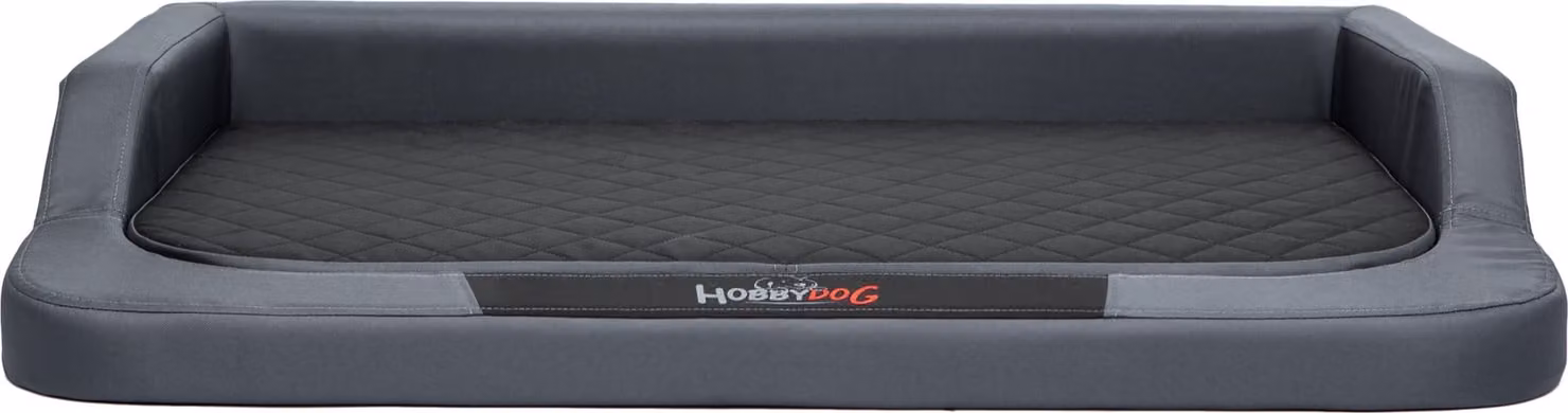 Cuscino per cani Cesto per cani Divano per cani Ortopedico per cani da compagnia Lavabile - Medico Standard - 120 x 80 x 19 cm [taglia: XXL] - Grigio con nero
