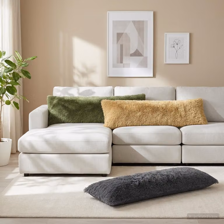 Federa vidaXL HEERLEN Verde in pile, L 145 cm x P 40 cm