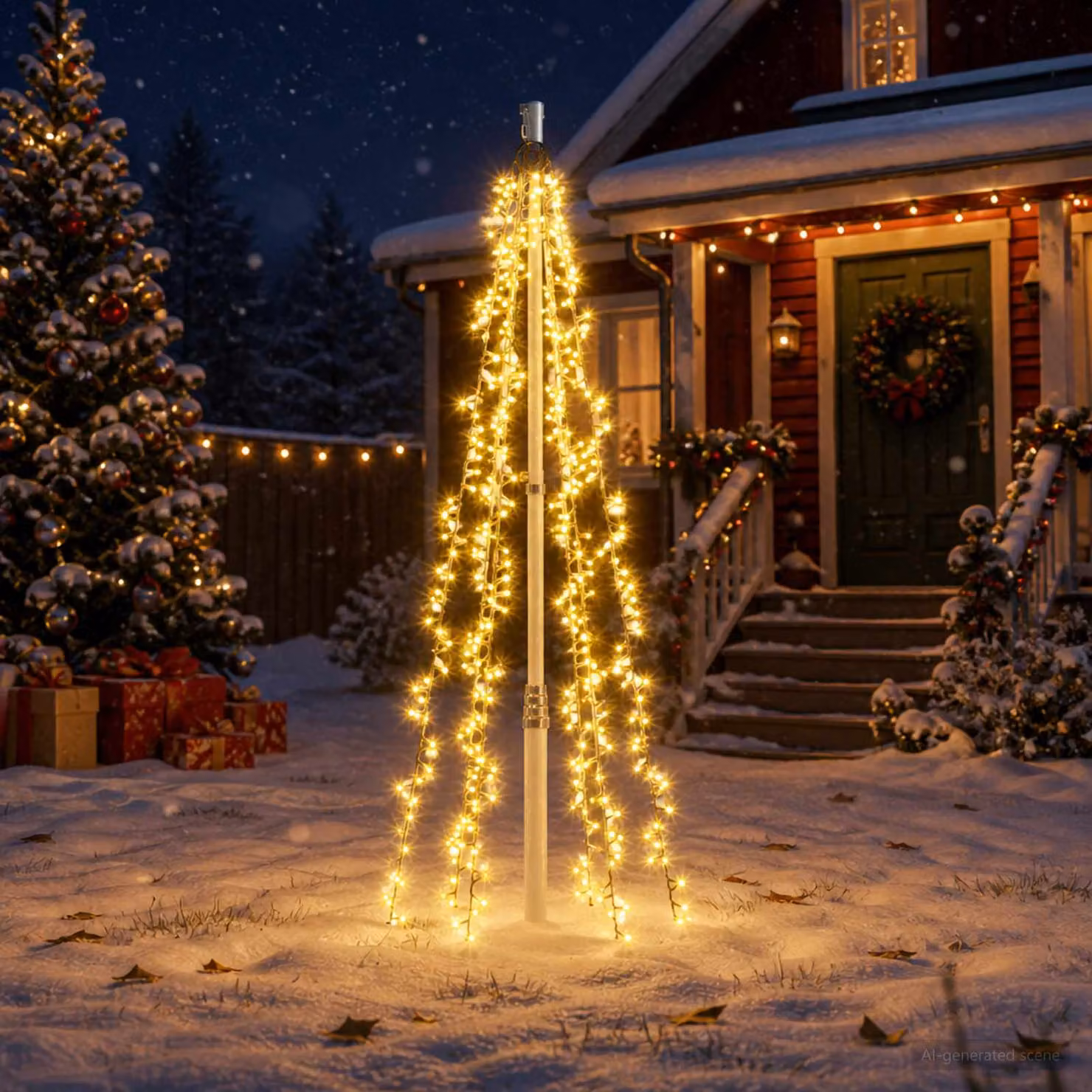 vidaXL Luci per albero di Natale con 6 LED 540 LED Bianco caldo