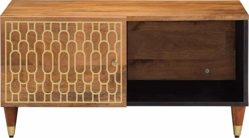 vidaXL Tavolino 80x50x40 cm in legno massiccio di mango