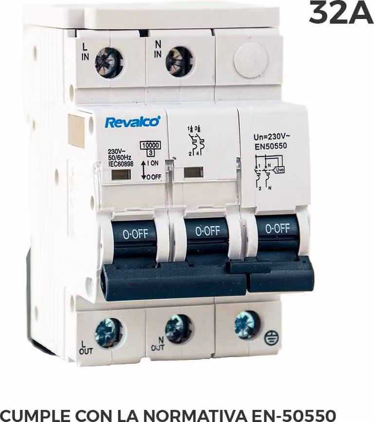 Iga 2p 32a c 10ka protezione permanente da sovratensione secondo la norma en-50550 e transitorio 5-15ka 275v