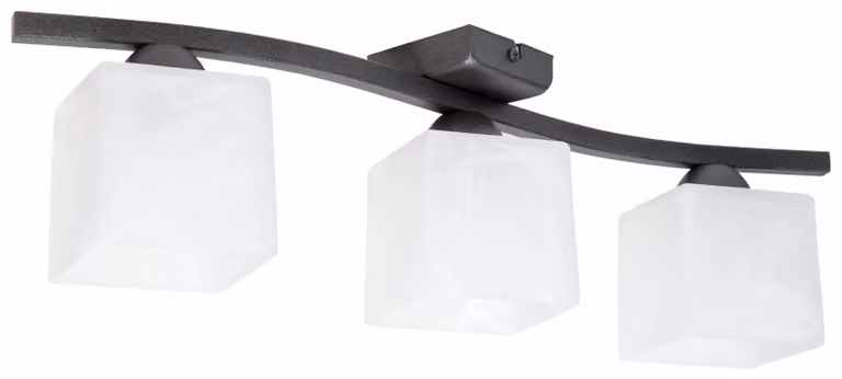 Lampada da soffitto a sospensione in vetro, compatibile con LED 3x60W – Lampada da soffitto moderna per soggiorno