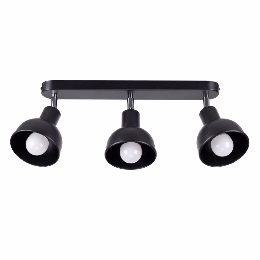 Lampada a soffitto ELBA 3 nero 3xE27 15W acciaio 18.5x24x59cm Sollux Lighting