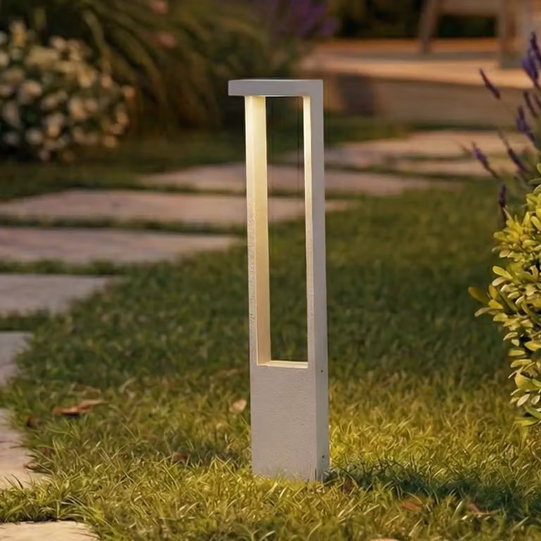 Lampioncino da giardino Lonete Lindby, Bianco / Opale, Alluminio, Moderno, Lampada LED da esterni
