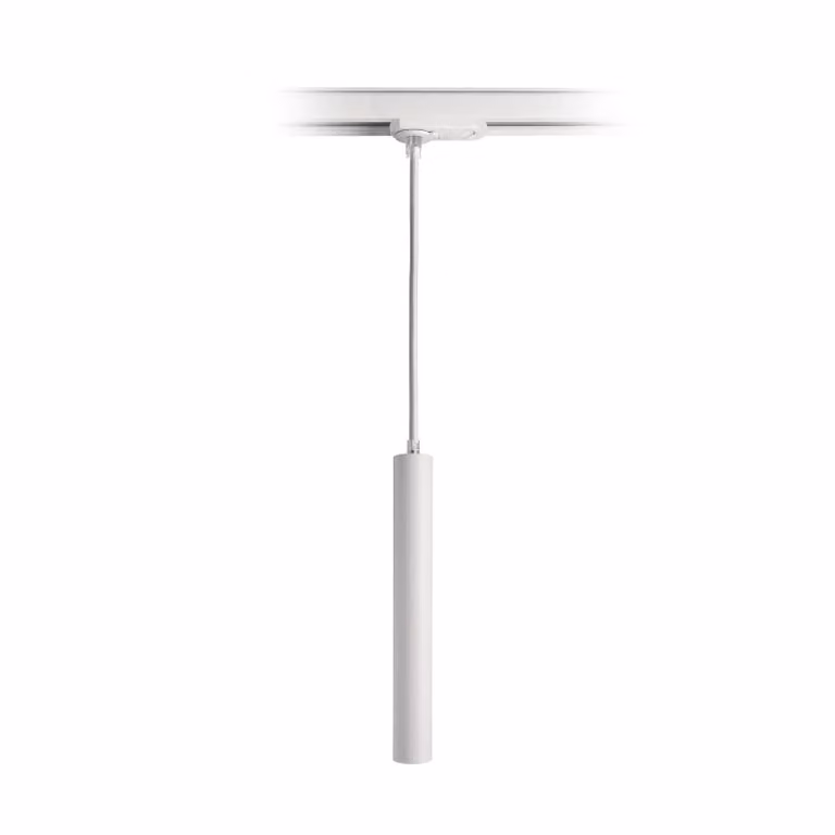 Deko-Light Lampada a sospensione LED Slim sistema binario monofase, bianca, alluminio, 5 1-Phasen, dimmerabile, Bianco / Opale, Soggiorno / Sala da pranzo, Alluminio, Moderno, Lampada a binario