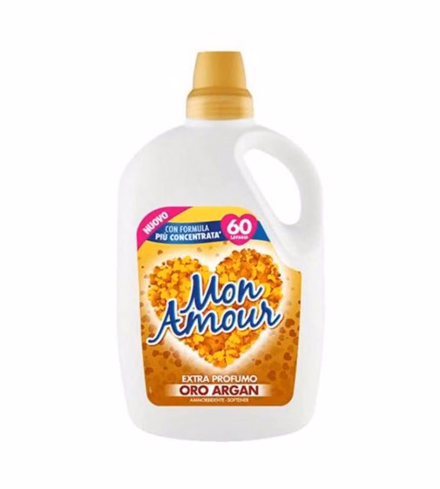 Mon Amour Ammorbidente Concentrato Oro Argan 3L - Fino a 60 Lavaggi