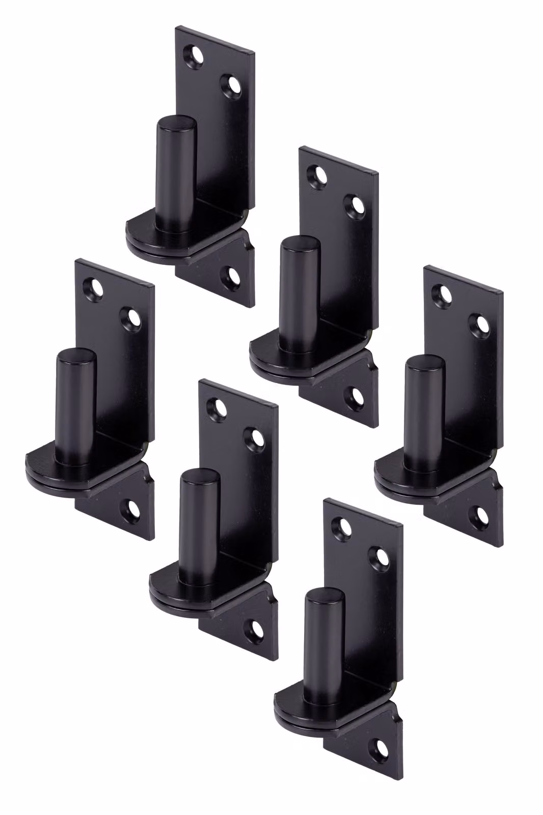 Alberts 868758 Cerniera su piastra, nelle versioni con gancio DI o DII, zincata, con rivestimento in plastica nera, interasse Ø16 mm, piastra 116 x 40 mm, set da 6 pezzi