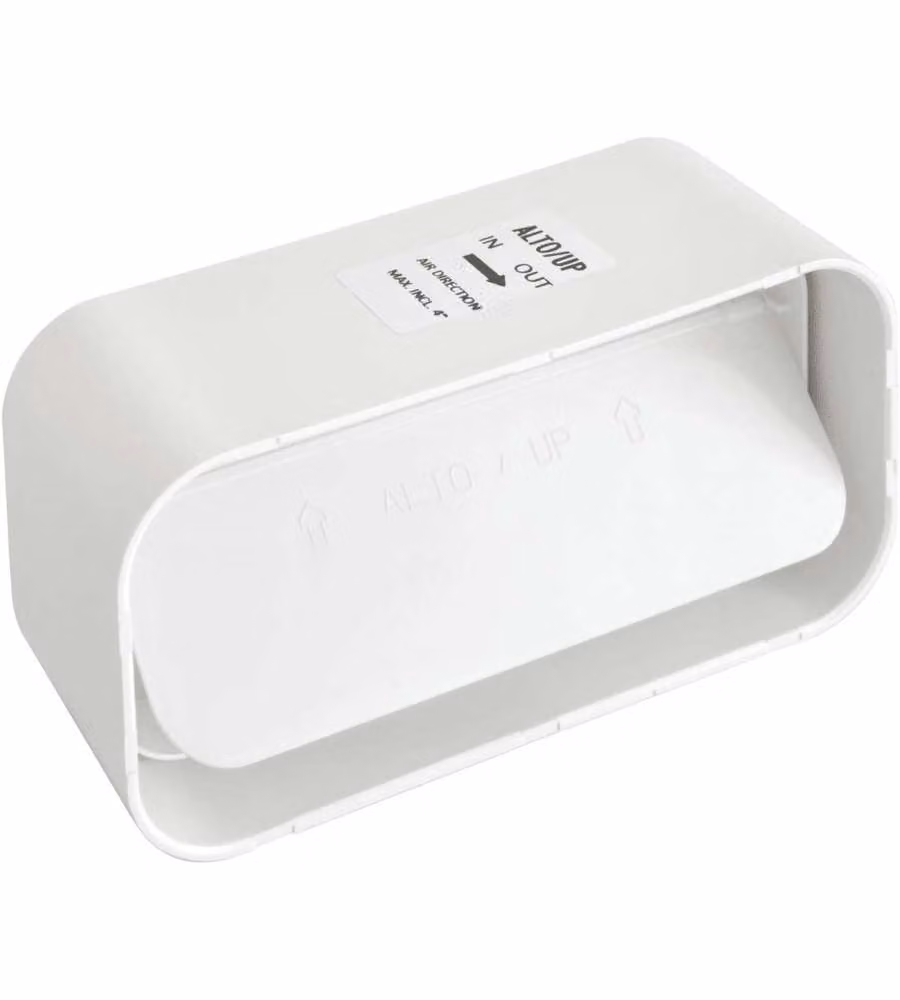 La Ventilazione Giunto ABS con Valvola Antiritorno 150x70 mm Bianco