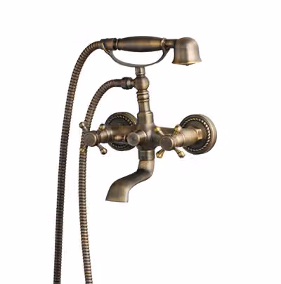 Miscelatore per vasca KRAN retro in ottone spazzolato NIOBE LAUFERI