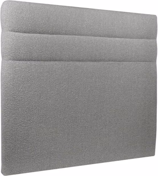 Testiera in tessuto bouclé grigio con linee L150 cm
