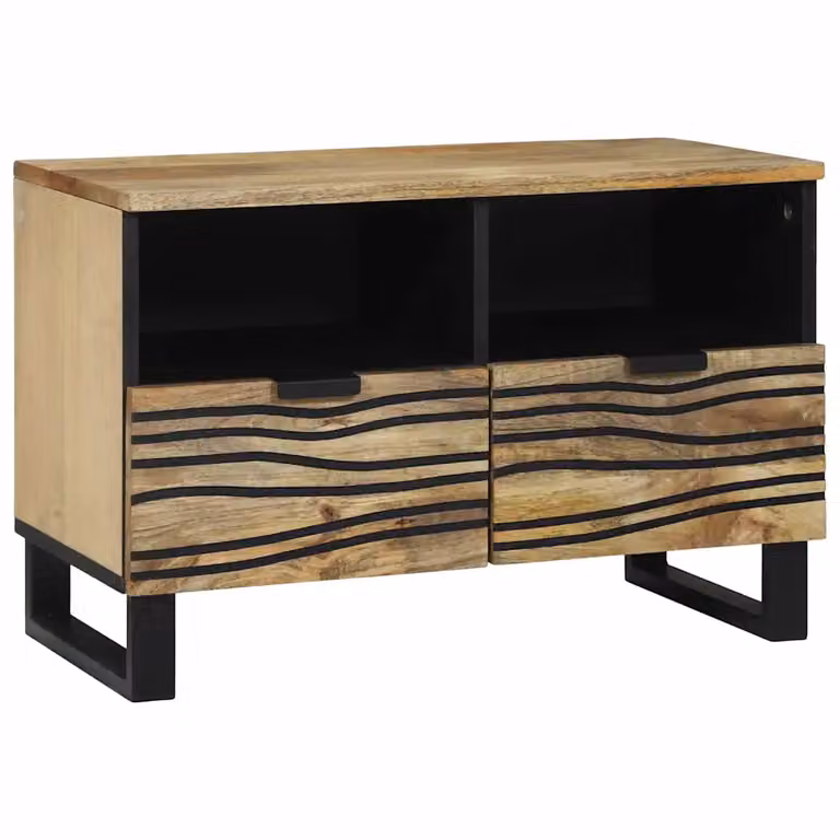 Unità TV moderna vidaXL in legno color marrone L: 70 cm, P: 33 cm, H: 46 cm