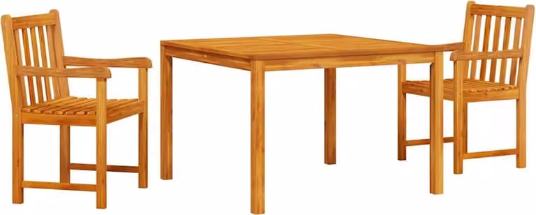 Set da Pranzo per Giardino 3 pcs Marrone