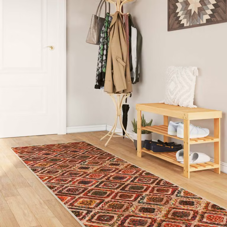 Tappeto Runner vidaXL MARSA Multicolore in Poliestere e PVC, L 100 cm x P 450 cm