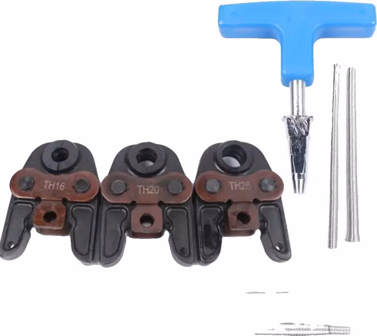 Set di utensili a pressione per tubi compositi, impugnatura ergonomica, compatibilità universale, nero