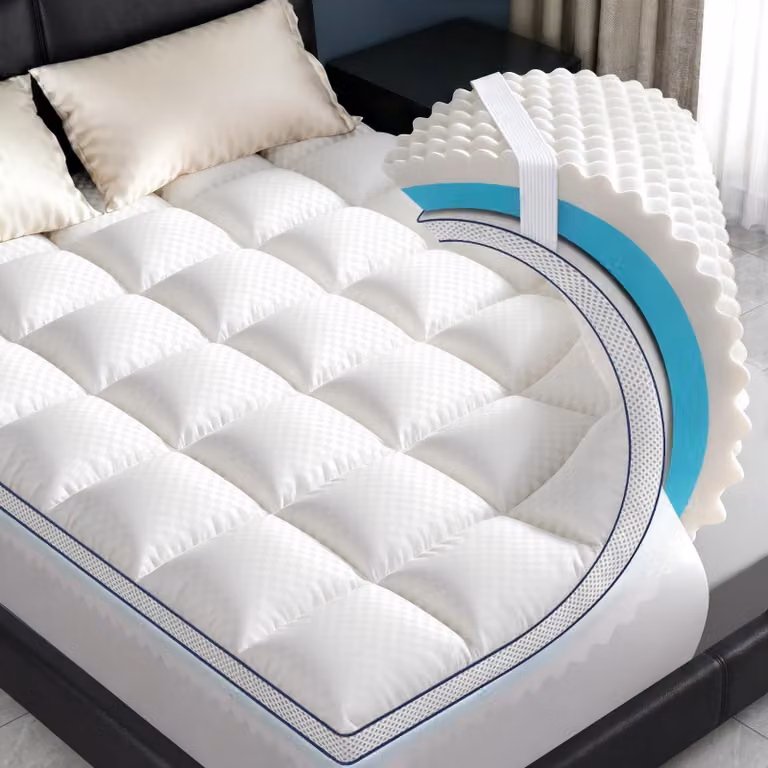 Materasso topper in memory foam per alleviare il mal di schiena e ridurre la pressione