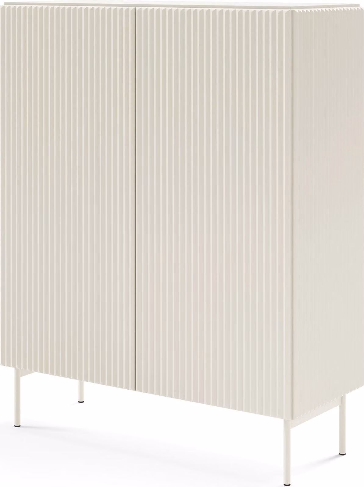 Masseno cassettiera TRATTO 98,6 cm credenza e 2 ante per soggiorno camera da letto moderno 98,6x39,8x123 cm cashmere / cashmere