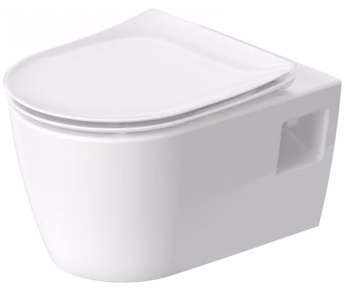 Duravit Soleil by Starck - Wc sospeso con sedile SoftClose, senza bordo, HygieneFlush, HygieneGlaze, bianco 45860920A1