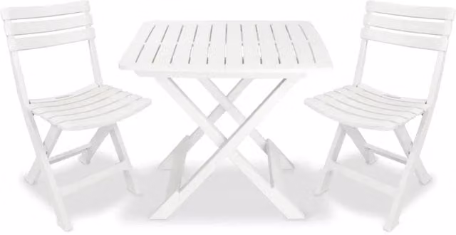 Set da Bistrot 3 pz in Plastica Bianco 43581