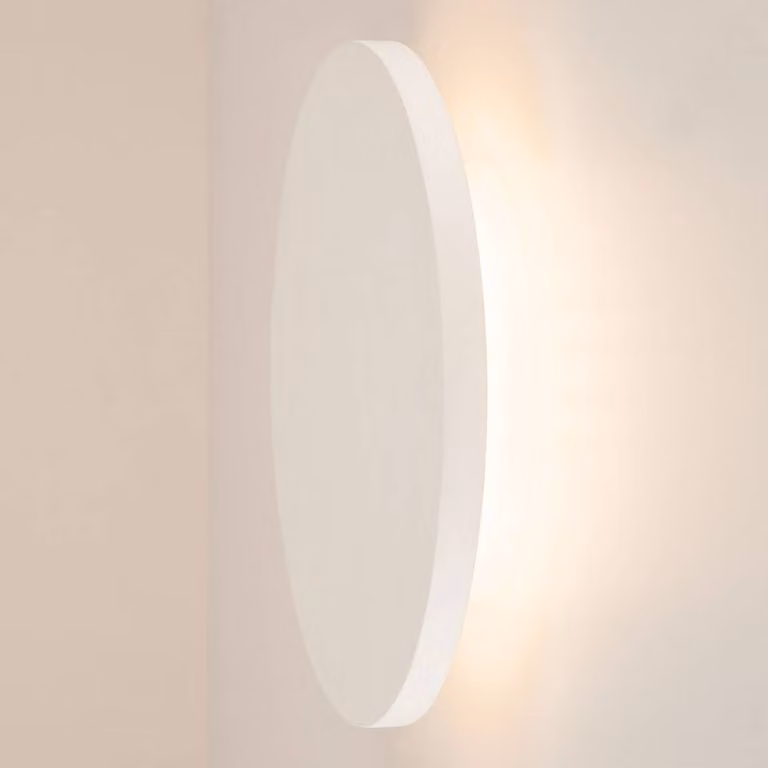 SLV Applique da parete a LED Plastra, Bianco / Opale, Soggiorno / Sala da pranzo, Gesso / Argilla, Moderno, Applique a LED