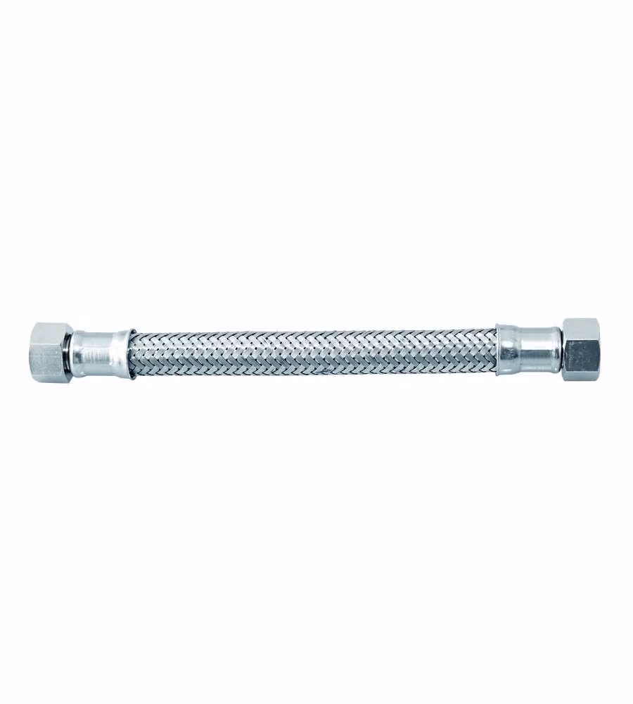 Attacchino idraulico flessibile Idro Bric in acciaio inox argento, L: 40 cm, Diametro: 12 mm, Filettatura: 3/8" FF – 1