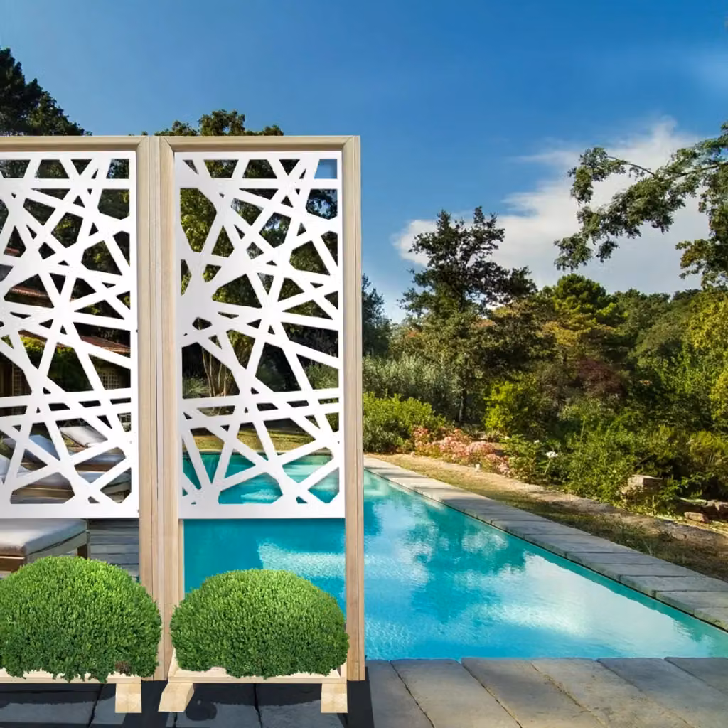 Separè Paravento Modulabile Signorbit DIAGONAL MEDIUM in Legno e PVC Bianco L: 70 cm, H: 190 cm, P: 50 cm – 2