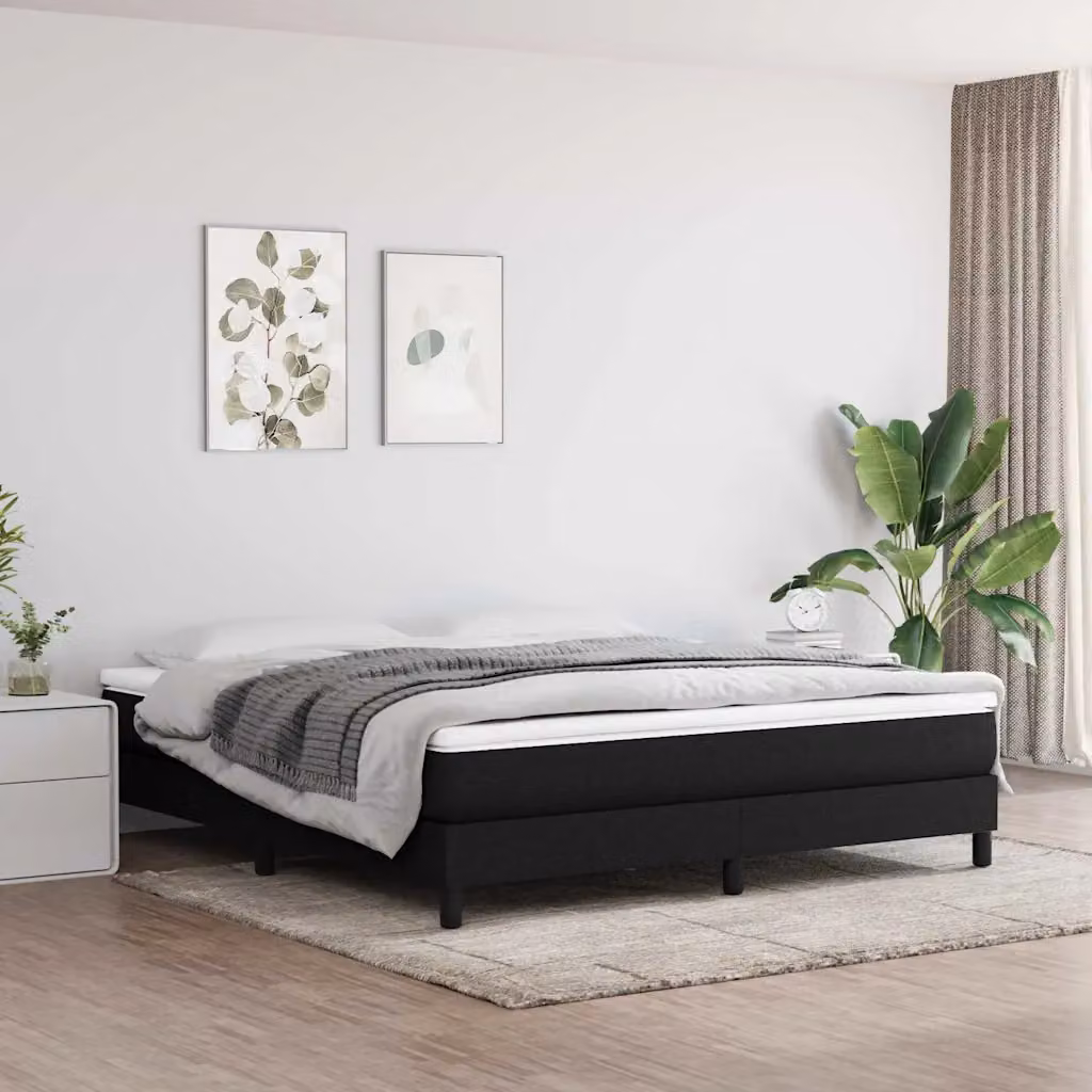 Materasso Ibrido vidaXL in Tessuto Bianco e Nero L: 160 cm, P: 200 cm, H: 20 cm