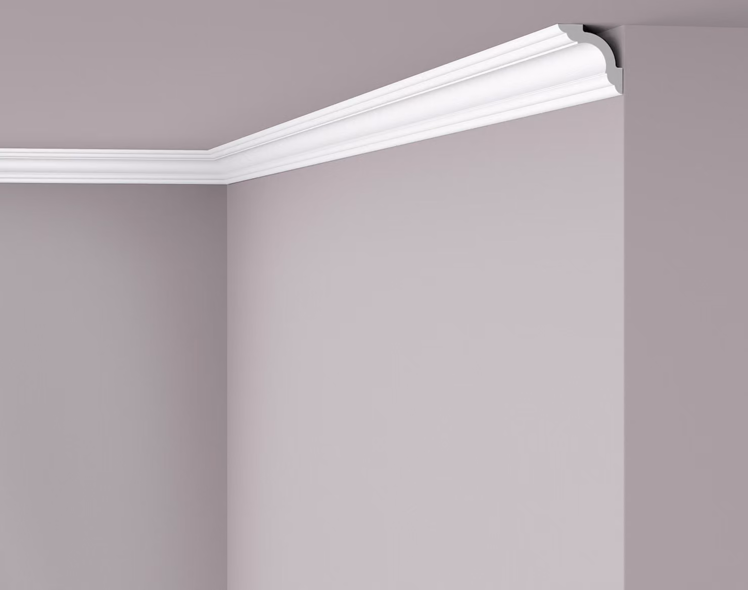 Modanatura del soffitto NMC WT5 WALLSTYL Noel Marquet Battiscopa decorativo Battiscopa decorativo moderno colore bianco 2 m