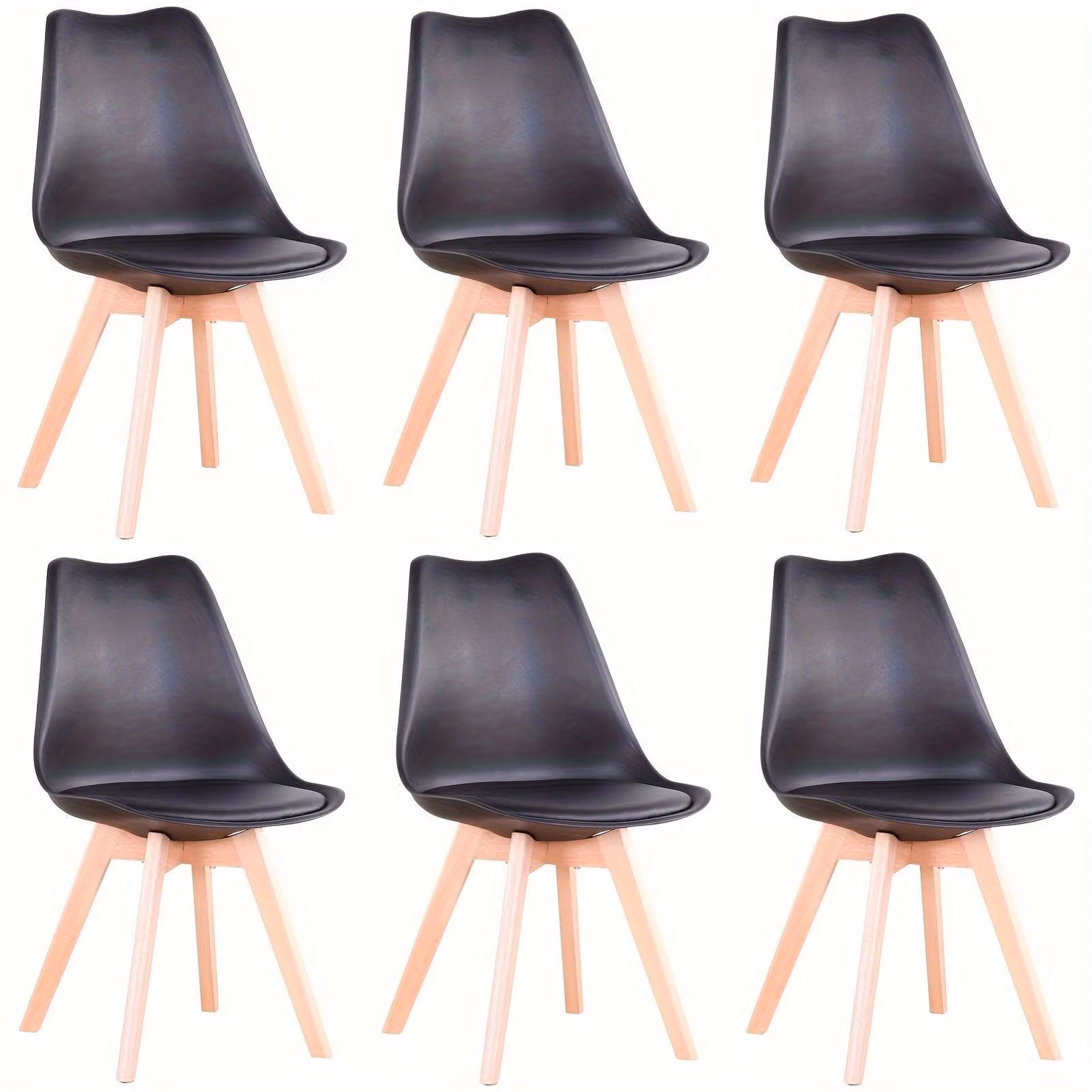Sedie da pranzo - Sedie - Sedie per sala da pranzo - Sedie senza braccioli - Sedie in stile scandinavo - Set da 6