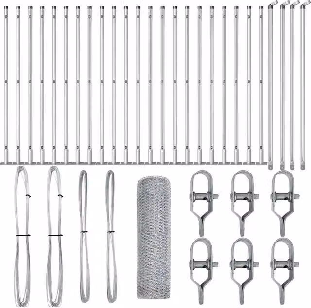 Palo per recinzione in acciaio color argento L: 40,0 cm, H: 23,0 cm, P: 3,2 cm