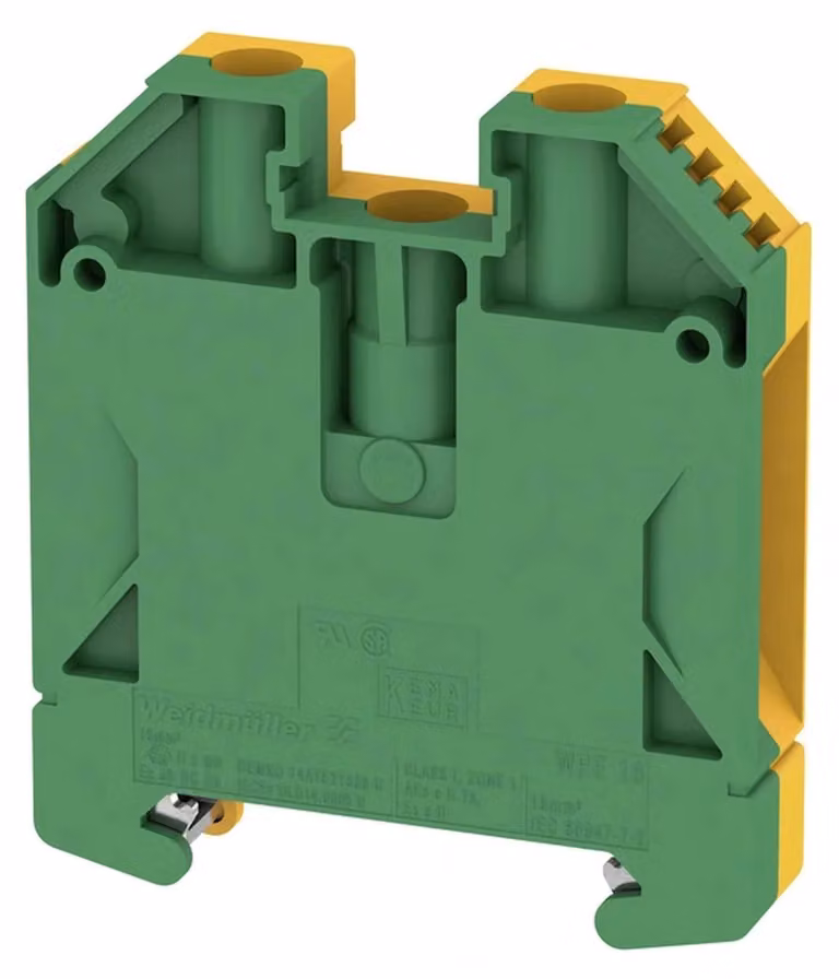 Morsetto di protezione 56x11,9x63 mm - Morsetto di messa a terra a 1 polo 12 mm WPE 16