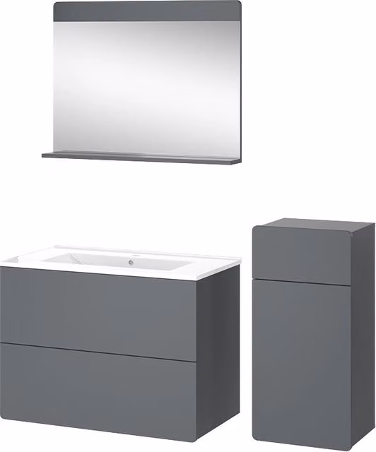 Set di mobili da bagno Izan Grigio 4 pezzi Vicco