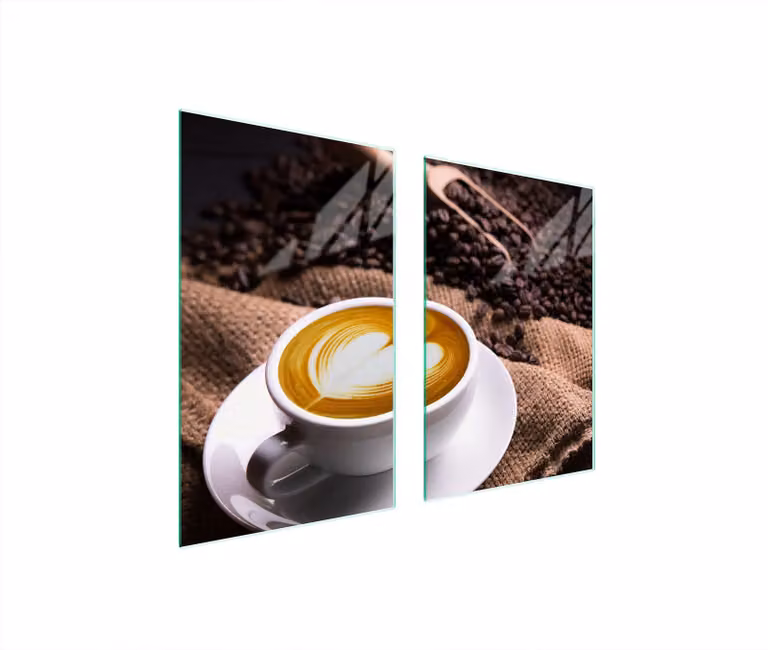 Piatto Di Protezione In Vetro Per Cucina 65X52 Caffè