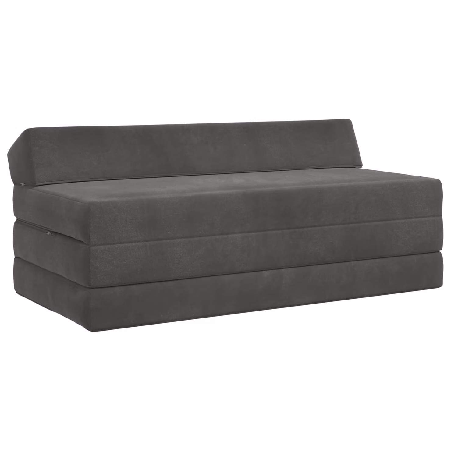 vidaXL Divano Letto Pieghevole Moderno in Tessuto Grigio L: 120 cm, P: 60 cm, H: 49 cm