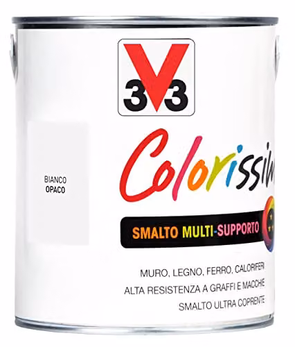 V33 Smalto Multisupporto Colorissim Bianco Opaco 2,5L