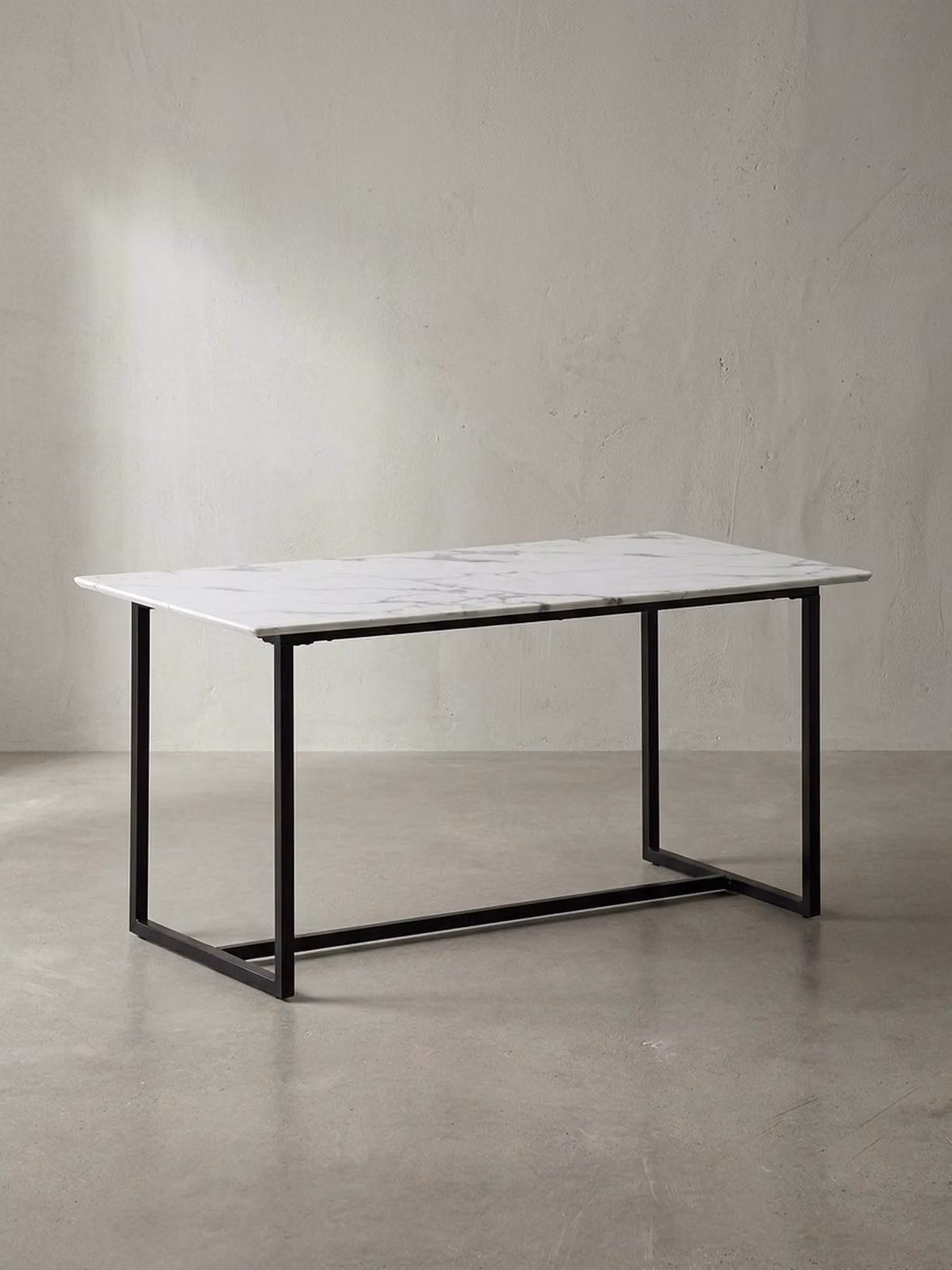 Tavolo da pranzo 200x90x76 cm Tavolo da cucina bianco effetto marmo Moderno, Tavolo da pranzo grande, Tavolo da pranzo rettangolare, Tavolo da pranzo con gambe in metallo