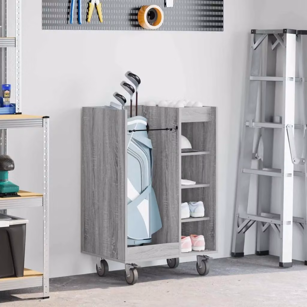 Armadio per Golf con Ruote Design In Grigio Sonoma L: 65 cm, P: 45 cm, H: 98 cm CFW6987728 – 2